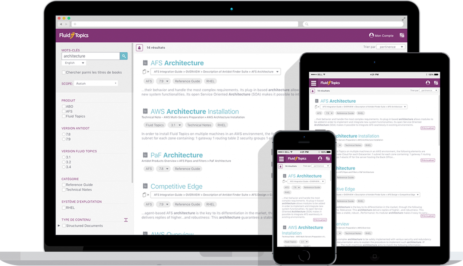 screenshot of Fluid Topics
